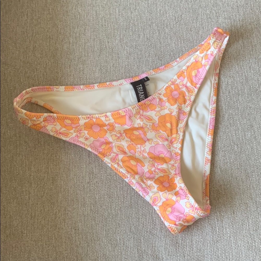 🍊 🦩 Triangl Swimwear Pink and Orange Bikini Bottom